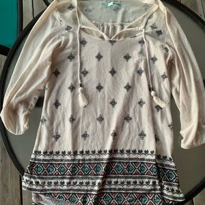 Cute western style half sleeve shirt